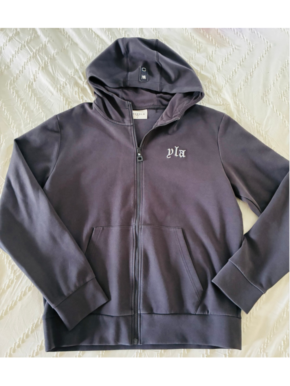 YoungLA Zip-Up Hoodie Grey men Size L